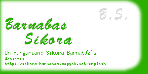 barnabas sikora business card